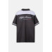 Half Sleeve Black and White Relaxed Fit Polo T-shirt Cool Polyester used for Sublimation and Personalized Printing